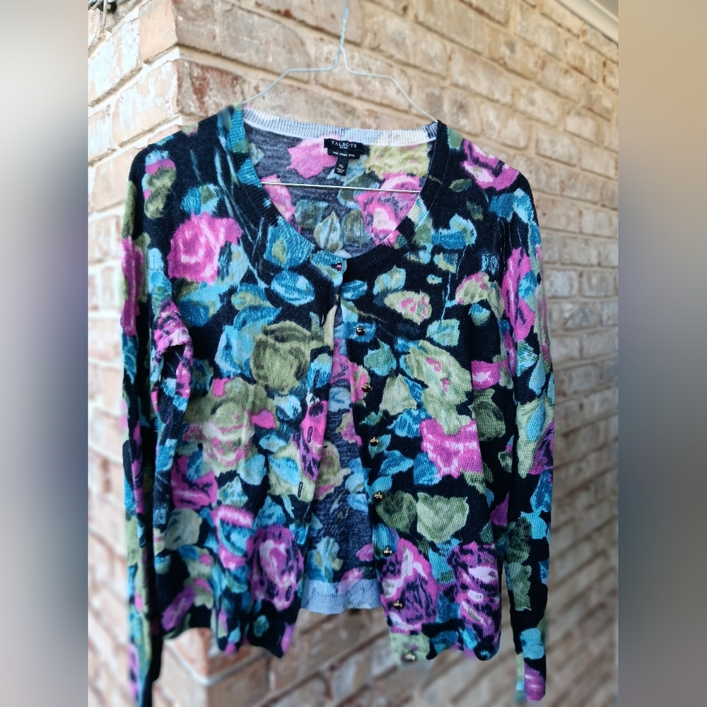 Talbots Merino Floral Sweater